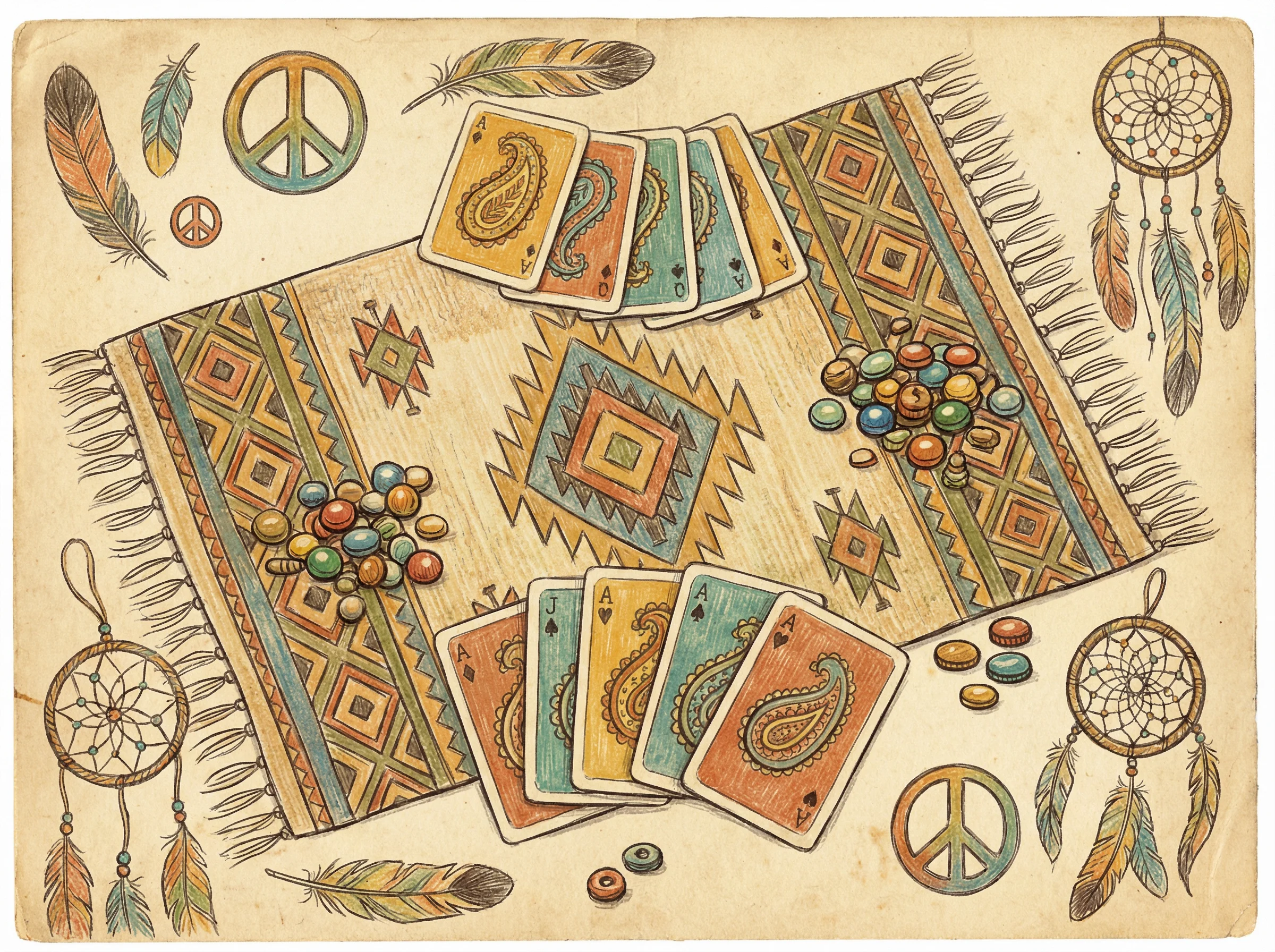 皇冠体育真人二十一点嬉皮风格纸牌游戏